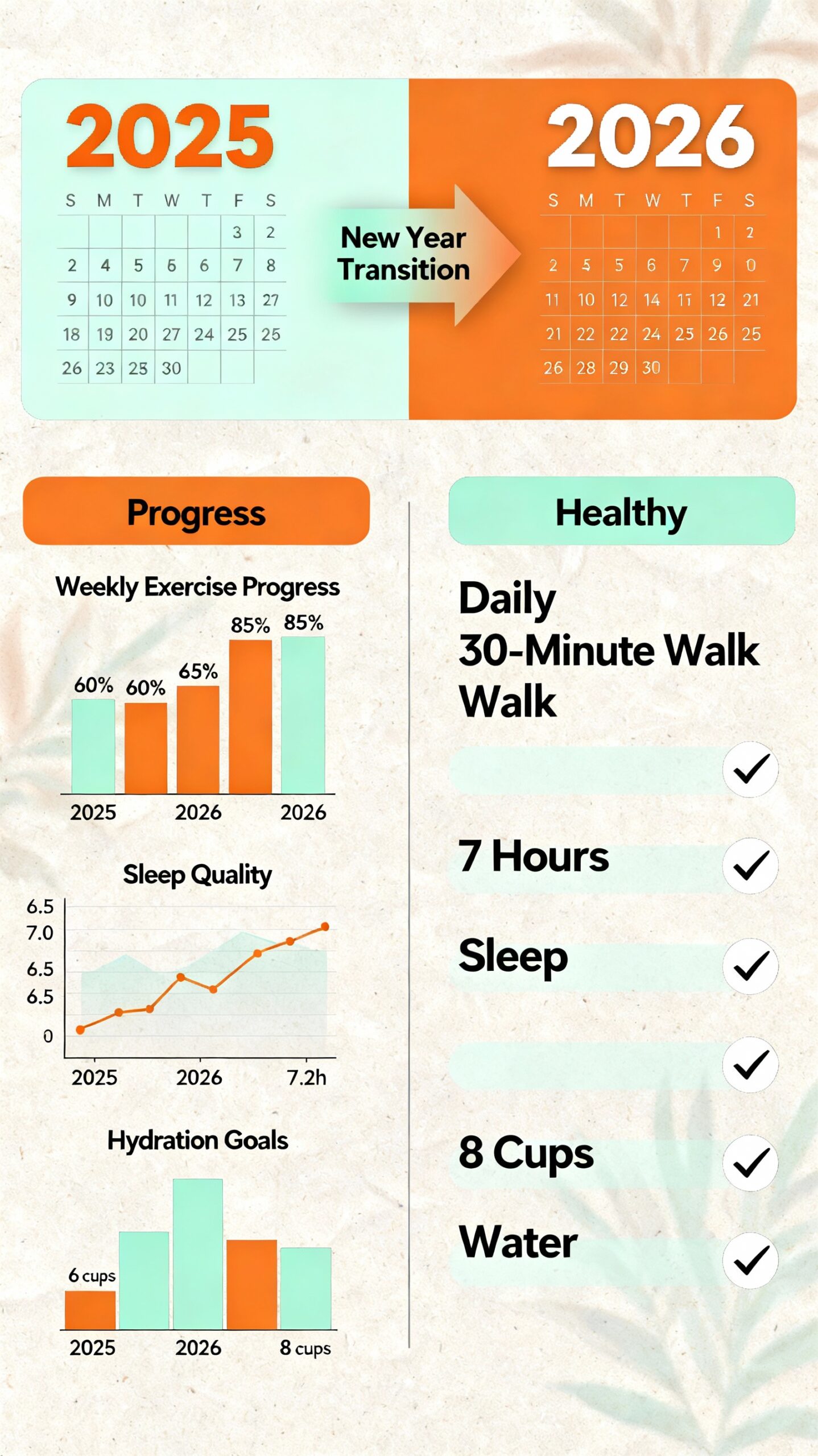 2026 New Year resolution habit building progress chart showing sustainable 
   habits formation without forcing yourself