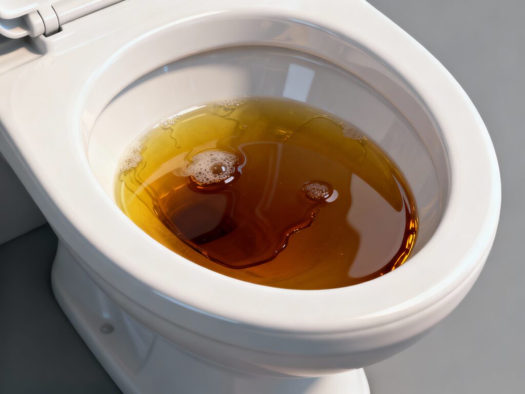 Dark Yellow or Strong-Smelling Urine indicates dehydration